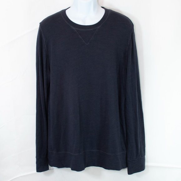 Monrow Other - Monrow Supersoft Crew Neck Sweatshirt Mens Large L Blue Shirt Long Sleeve LL01X